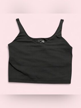 Aerie Dark Grey Scoop Crop Tank